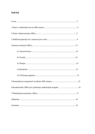 ABS – Anti lock brake system