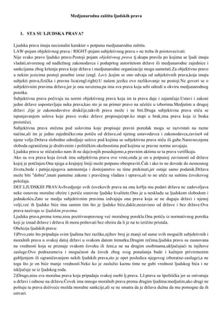 Skripta iz  Medjunarodne zaštite ljudskih prava