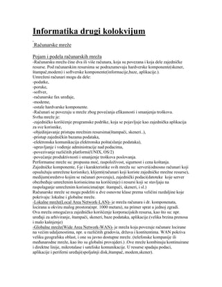 Informatika (drugi deo)