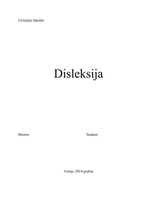 Disleksija
