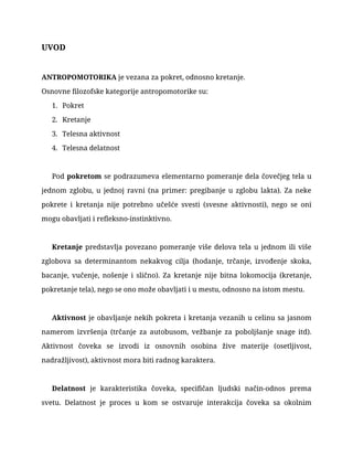 Teorijske osnove antropomotorike