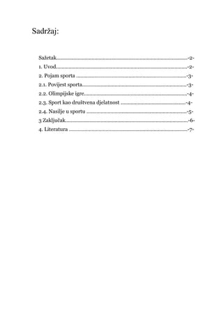 Sport  kao društvena djelatnost