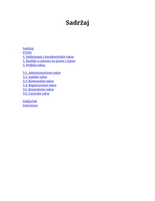 Definisanje i karakteristike taksa