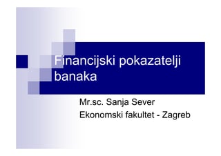 Finansijski pokazatelji banaka