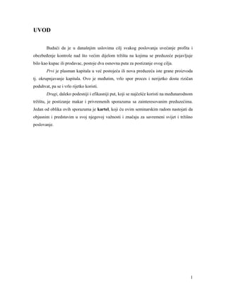 Karteli: nastanak, oblici i značaj u savremenom poslovanju