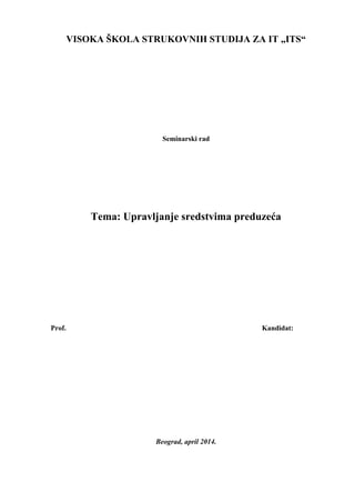 Upravljanje sredstvima preduzeća