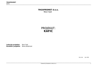Biznis plan – Kafić