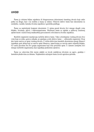 Zaštita i održivio korišćenje šuma