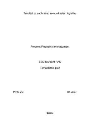Biznis plan – Obrada i distribucija kamena