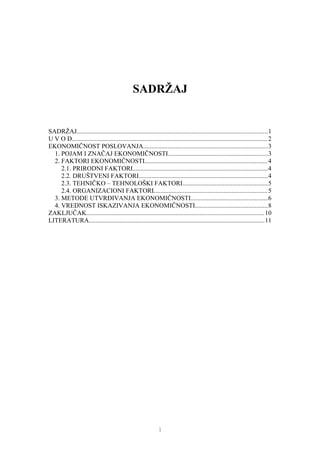 Ekonomičnost poslovanja