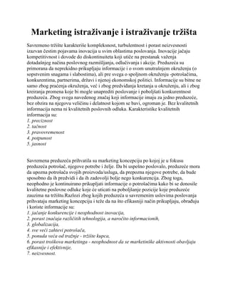 Marketing istraživanje i istraživanje tržišta