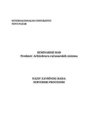 Arhitektura računarskih sistema