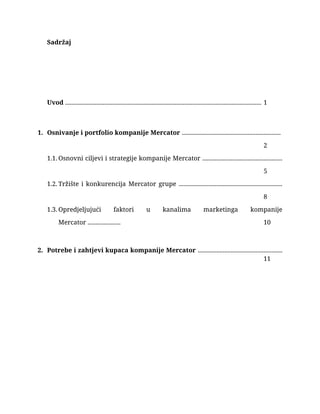 Analiza poslovanja kompanije Mercator