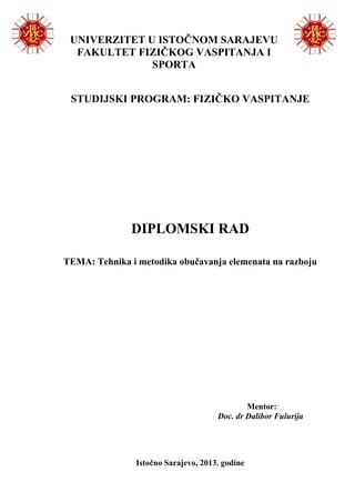 Tehnika i metodika obucavanja elemenata na razboju