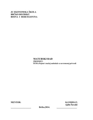 Pojam i značaj ambalaže u savremenoj privredi