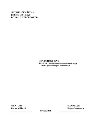 Ugroženost djece u saobraćaju