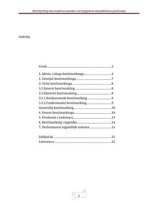 Benčmarking kao moderna metoda u strategijskom menadžmentu preduzeća