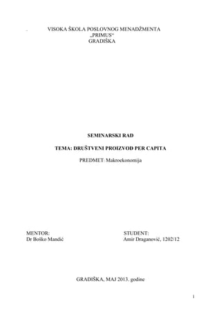 Društveni proizvod per capita