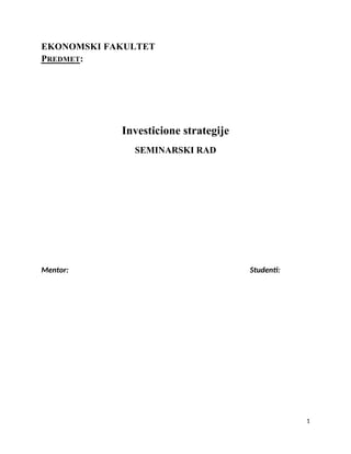 Investicione strategije