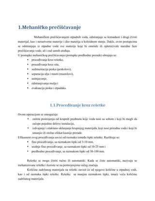 Mehanicko preciscavanje otpadnih voda