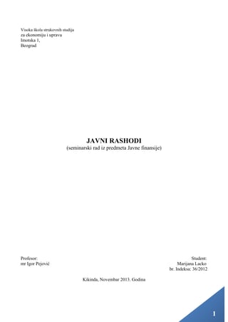 Javni rashodi