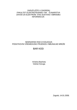 Bar kod: principi, simbologije i alati