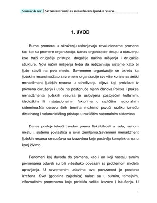 Savremeni trendovi u menadzmentu ljudskih resursa