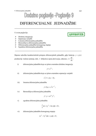 Diferencijalne jednadzbe