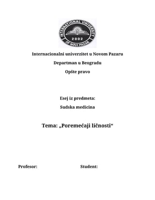 Poremećaji ličnosti