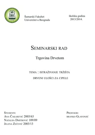 Istraživanje tržišta – Drveni ulošci za cipele