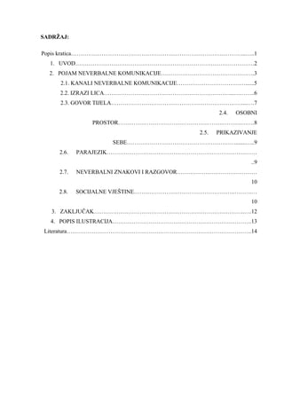 Neverbalna i verbalna komunikacija