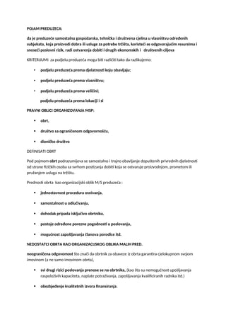 Pitanja i odgovori za predmet računovodstvo malih i srednjih preduzeća