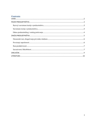 Preduzetnistvo – Pojam i znacaj