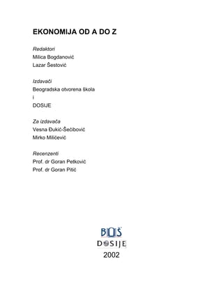 Ekonomija od A do Ž