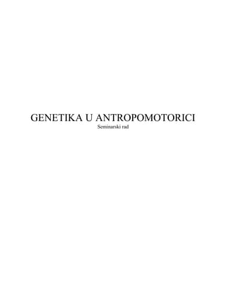 Genetika u antropomotorici