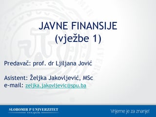 Javne finansije