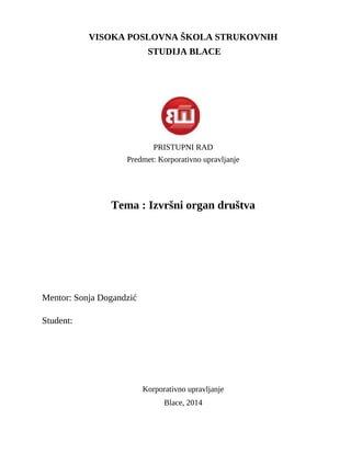 Izvrsni organ drustva