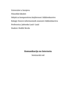 Komunikacija na Internetu