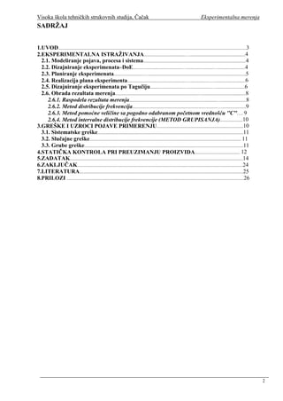Merenja iz statističke kontrole