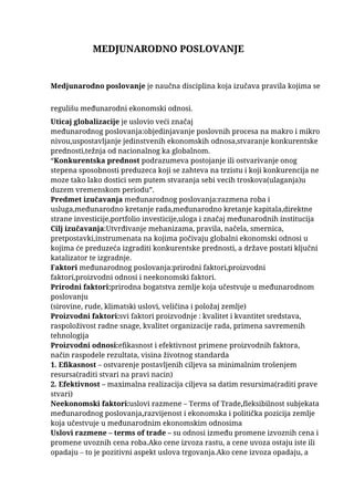 Međunarodno poslovanje