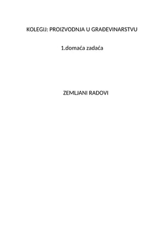 Proizvodnja u građevinarstvu