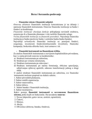 Berzansko poslovanje