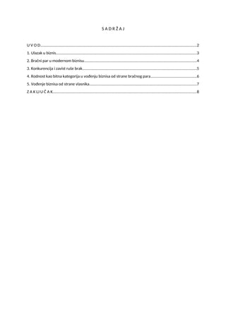 Bracni par u modernom biznisu