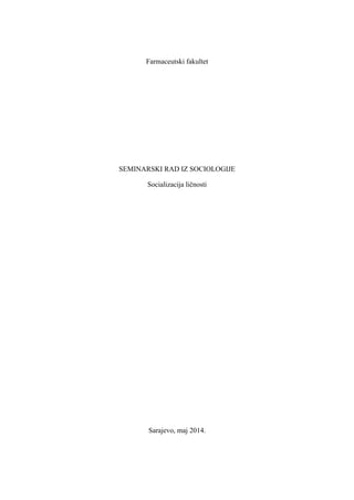 Socijalizaija licnosti