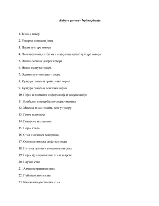 Kultura govora