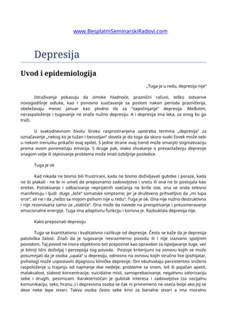 Depresija: uzroci, simptomi, dijagnoza i lečenje