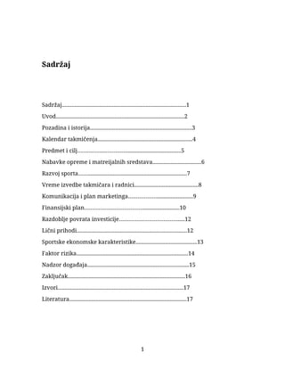 Plan održavanja evropskog prvenstva u bodybuildingu