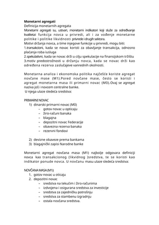 Monetarni agregati