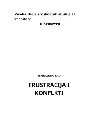 Flustracije i konfliki