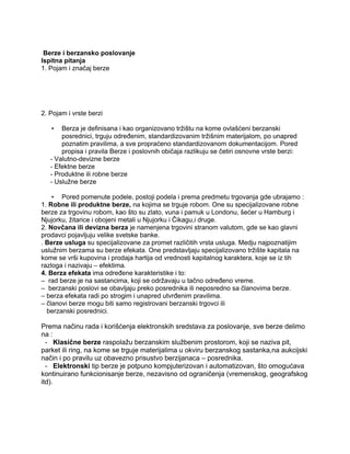 Berzansko poslovanje (odgovori)